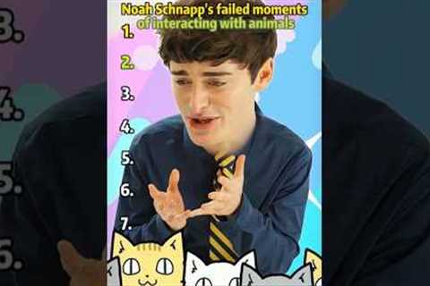 Noah Schnapp's failed moments of interacting with animals.#funny#NoahSchnapp#celebrity#foryou