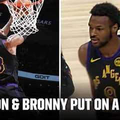 LIKE FATHER, LIKE SON 🔥 LeBron James & Bronny James FLUSH IT DOWN in Washington | NBA on ESPN