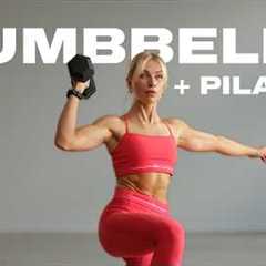 35 Min. Dumbbells Plus Pilates Workout | Full Body Strength At Home