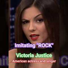 Victoria Justice Imitates The Rock’s Eyebrow Raise 😂 | Funny Interview Moment #shorts