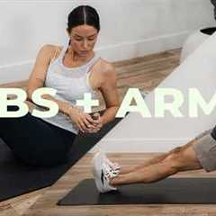 35 Min Full Upper Body Strength + Abs | Dumbbell Workout at Home