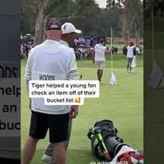 Wholesome moments between Tiger Woods and a fan! 🥺