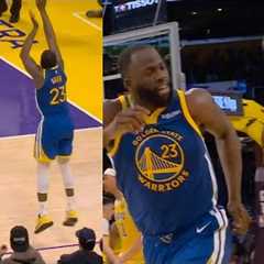 Draymond tells LeBron James to close out to him like he's Steph Curry after hitting 3 😂