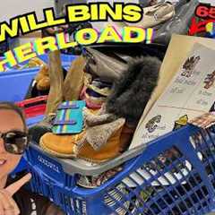 A Goodwill Bins✨MOTHERLOAD ✨!!  My Cart Was OverFlowing! Thrift With Me For 60+ Pounds! +HAUL!