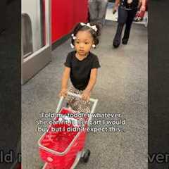 I can’t believe she would go for that. Shopping with a 2-year-old. #toddlers #shopping