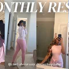 MONTHLY RESET: DEALING WITH STRES | new clothing drop, dieting , new hobbies, routine update +more 