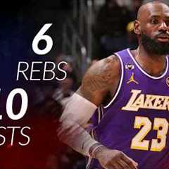 LeBron James 22 pts 6 rebs 10 asts vs Thunder 25/26 season