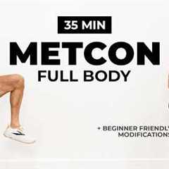 35 Min Full Body METCON | Dumbbell Strength + Fat Burning HIIT Workout