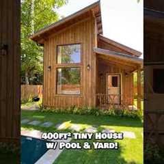 400-sqft #tinyhouse w/ pool  & yard 🏡