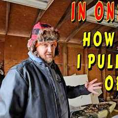 THIS WAS A MASSIVE UNDERTAKING tiny house, homesteading, off-grid, cabin build, DIY, HOW TO tractor