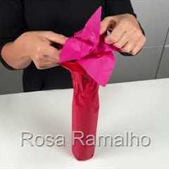 🍾🎄🧑‍🎄🎁how to gift wrap a bottle diy crafts with tissue paper