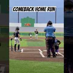 Comeback home run #baseball #baseballlove #baseballlife #homerun #baseballswing #basebroz #comeback