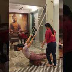 shoulder stretching || by lyengar method || #yogapostures #iyengaryoga  #yogaschool