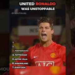 MANCHESTER UNITED RONALDO WAS UNSTOPPABLE