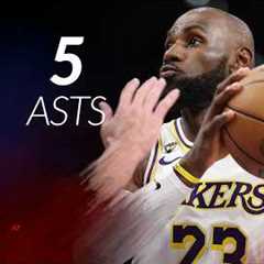 LeBron James 20 pts 5 asts vs Celtics 25/26 season