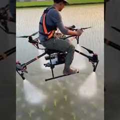 Futuristic Kisan Drone Spray in Rice Field | Watch Precision Farming in Action