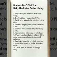 Doctors Don’t Tell You This 😱🌿 Daily Health Hacks #HealthyLife #Wellness #Tips