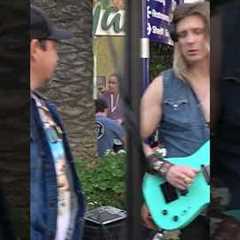 He asks is he can sing Journey Don't Stop Believing