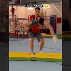 To be fair it is a lot harder to catch an adult😅 #gymnastics #sports #coach #save #spotter #fall