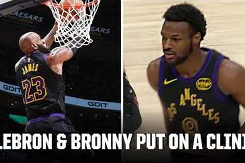 LIKE FATHER, LIKE SON 🔥 LeBron James &amp; Bronny James FLUSH IT DOWN in Washington | NBA on ESPN