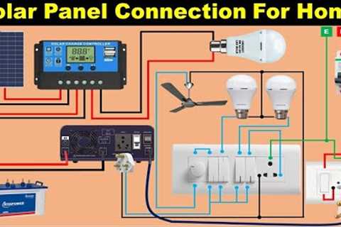 Solar Panel Connection with Inverter and Battery for Home @TheElectricalGuy