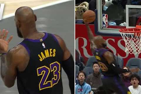 LeBron CAN'T BELIEVE what he just did 🤯 INSANE DUNK