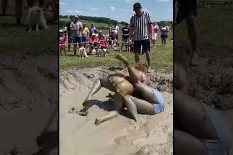 girls fight in mud part 75 #wwe #mma #shorts   #viral #trending #sports #news