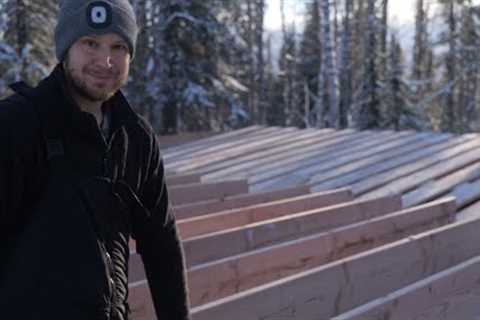 Winter Cabin Build in Remote Alaska | Finishing the Floor Joists
