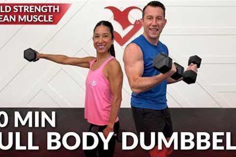 30 Min Strength Training at Home with Dumbbells - Full Body Workout for Women &amp; Men Weight..