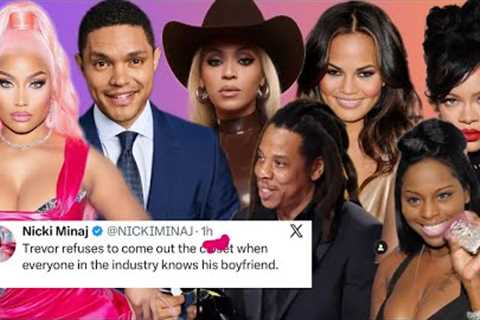 ‼️Nicki Minaj “DR🅰️GS” Jay Z, Lizzo, Trevor Noah and Chrissy Tiegen by their lace fronts on Grammys