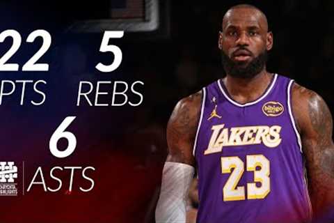 LeBron James 22 pts 5 rebs 6 asts vs Knicks 25/26 season