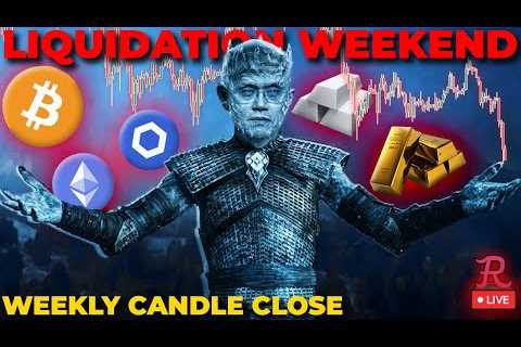 CRYPTO MELTDOWN LIVE! WEEKLY CANDLE CLOSE INCOMING. METALS REOPEN