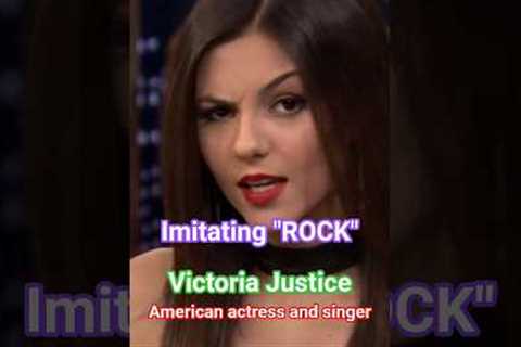 Victoria Justice Imitates The Rock’s Eyebrow Raise 😂 | Funny Interview Moment #shorts