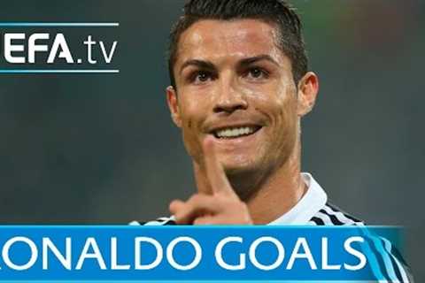 Cristiano Ronaldo's first 80 European goals