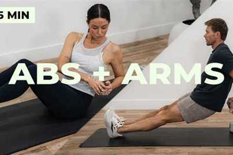 35 Min Full Upper Body Strength + Abs | Dumbbell Workout at Home