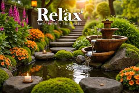 Relaxing Music Relieves Stress, Anxiety and Depression 🌿 Bamboo Water Sounds + Healing Piano Music