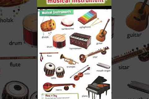 Musical Instruments Names / musical instrument Sounds for Kids #shorts