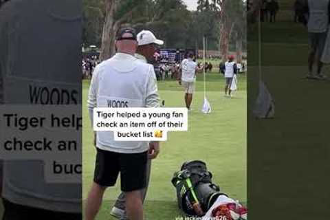 Wholesome moments between Tiger Woods and a fan! 🥺