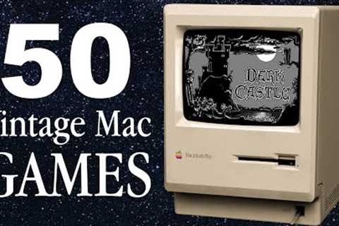 50 Vintage Mac Games in 15 Minutes! (Black & White 68K Macintosh Games)