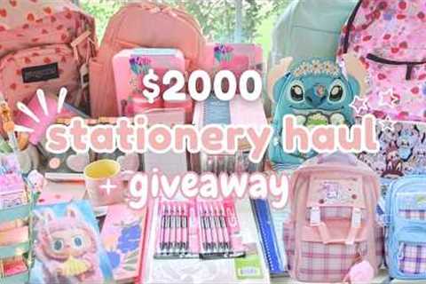 $2000 huge stationery haul + giveaway for my SUBSCRIBERS ✨ school supplies shopping vlog