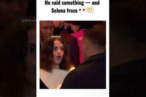 He said something — and Selena froze 👀😶‍🌫️ #selenagomez #popculture #selenafans