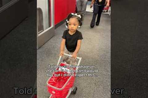 I can’t believe she would go for that. Shopping with a 2-year-old. #toddlers #shopping