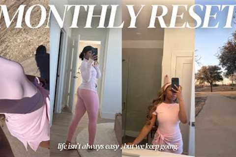 MONTHLY RESET: DEALING WITH STRES | new clothing drop, dieting , new hobbies, routine update +more 