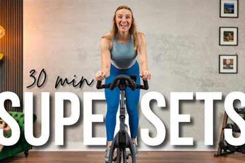 30 min FAT BURNING Supersets Indoor Cycling Workout