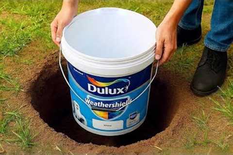 Drop the old paint bucket into the hole you be Amazed. Millions of people don't know this secret 😱!