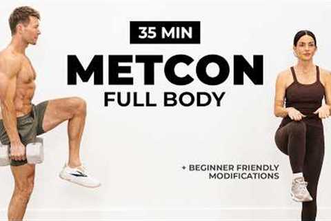 35 Min Full Body METCON | Dumbbell Strength + Fat Burning HIIT Workout