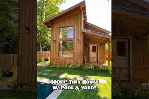 400-sqft #tinyhouse w/ pool  &amp; yard 🏡