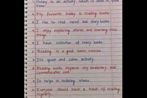 My hobby essay l 10 lines on my hobby l my hobby l speech on my hobby