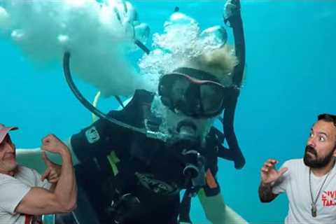 Divers React to Equipment failures captured underwater