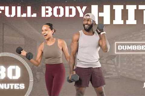 30 Minute Full Body Dumbbell HIIT Training [Fat Burning Workout]